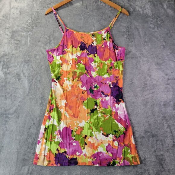 Spiegel Dresses & Skirts - Spiegel Women’s Small 90s Floral Tank Mini Dress Multicolor Y2K Tunic Top